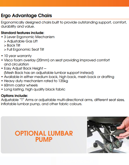 Ergo Advantage Chairs